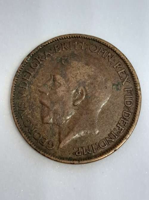 1916 HALF PENNY HM KING GEORGE V ENGLAND GREAT BRITAIN