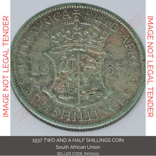 1937 TWO AND A HALF SHILLINGS UNION COIN