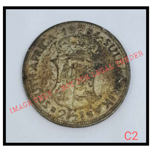1954 TWO AND A HALF SHILLINGS UNION OF SOUTH AFRICA COIN