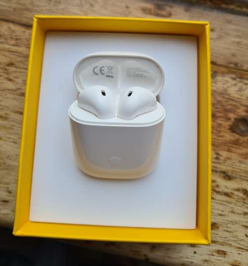 Realme Buds Air Neo with charging case.