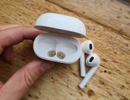Realme Buds Air Neo with charging case.