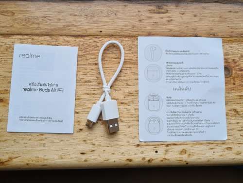 Realme Buds Air Neo with charging case.