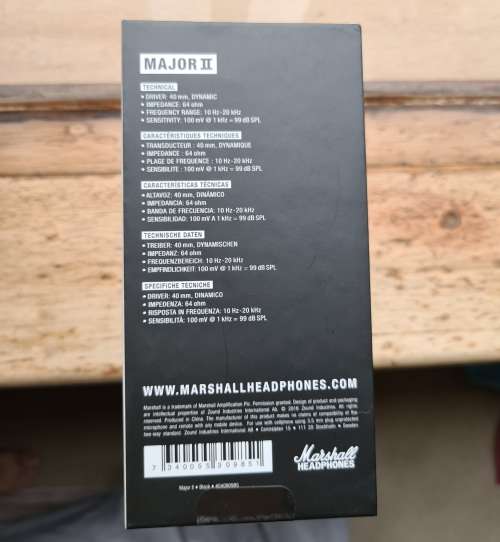 Marshall Major 2 Headphones. Brand New