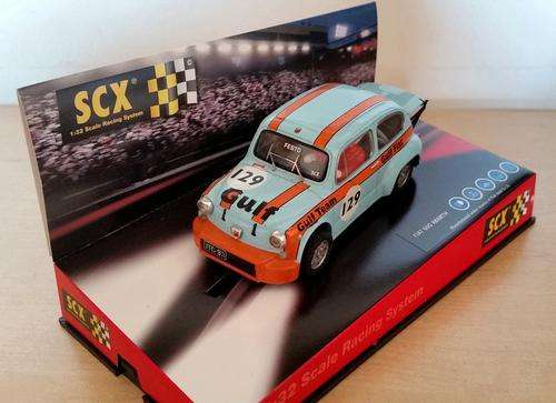 SCX Fiat 600 Abarth "Gulf" With Lights - Boxed