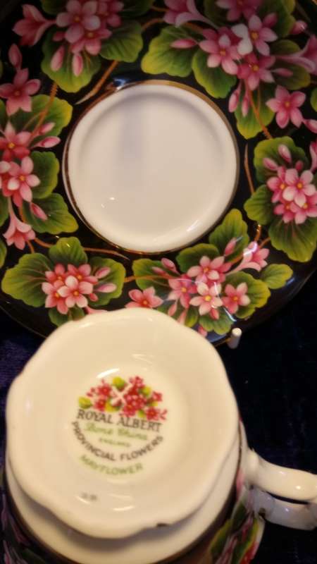 ROYAL ALBERT - PROVINCIAL FLOWERS- MAYFLOWER DUO