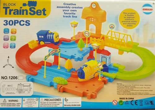 KIDDIES CREATIVE LOCOMOTIVE BLOCK TRACK PLAY TRAIN SET 38 PIECE