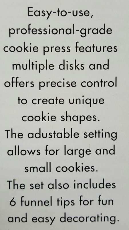 COOKIE PRESS AND CAKE DECORATING SET