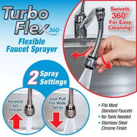 Turbo Flex 360 Flexible Faucet Sprayer