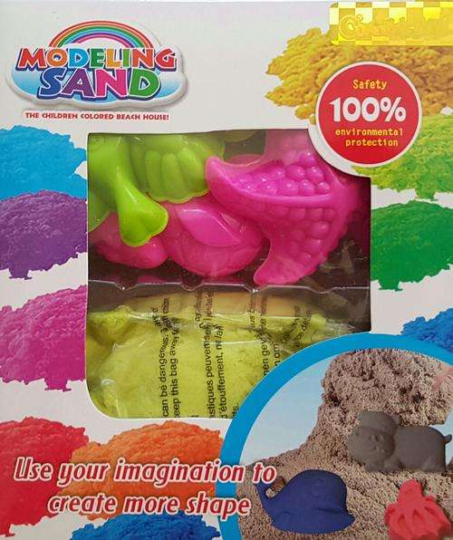 MODELLING SAND With 5  SHAPE MOULDS INCLUDED FOR KIDS