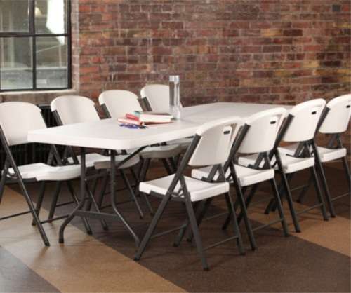Plastic Folding Chair - White
