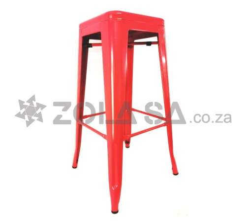 Tolix Bar Stool With No Back - Black