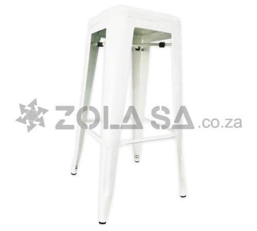 Tolix Bar Stool With No Back - Black