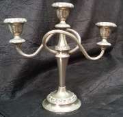 Georgian Style Silver Plated Candelabra by IANTHE  (+-25.4cm High)