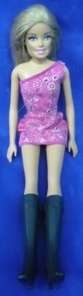 Barbie Doll with Pink Dress and Black Boots (+- 30cm Height)