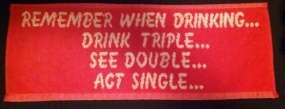 Bar Towel With Writing on (+-51x20cm Square)