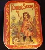 Empty Flower Seeds Tin (+-8x10x6cm High)