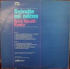 LP - Svirajte mi nocas - Bora Spuzic-Kvaka