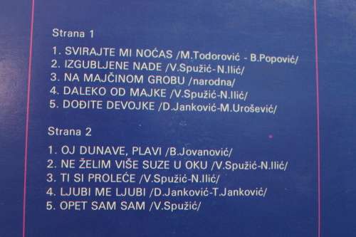 LP - Svirajte mi nocas - Bora Spuzic-Kvaka