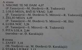 LP - Vokalni ansambl Derdan