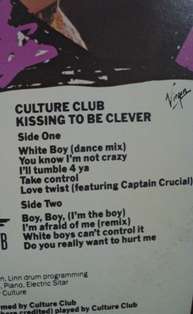 LP - Culture Club - Kissing to be clever