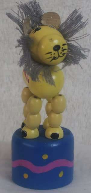 Collapseable push up toy - Lion - 11 cm