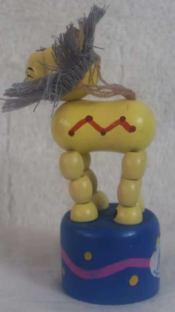 Collapseable push up toy - Lion - 11 cm