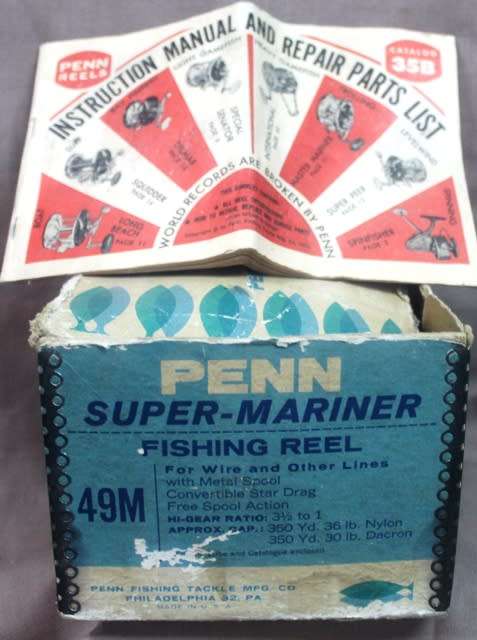 PENN-Fishing-Reel-Penn-Super-Mariner-49-M-w-box-and-manual
