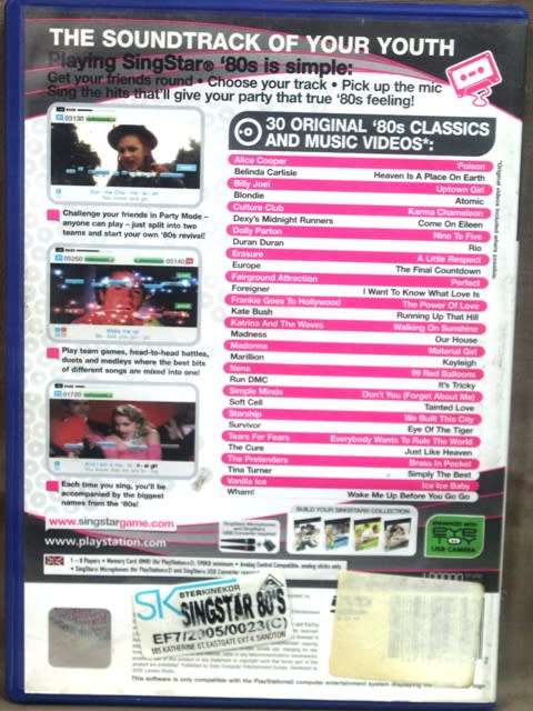 PS2 - Sing Star  80's
