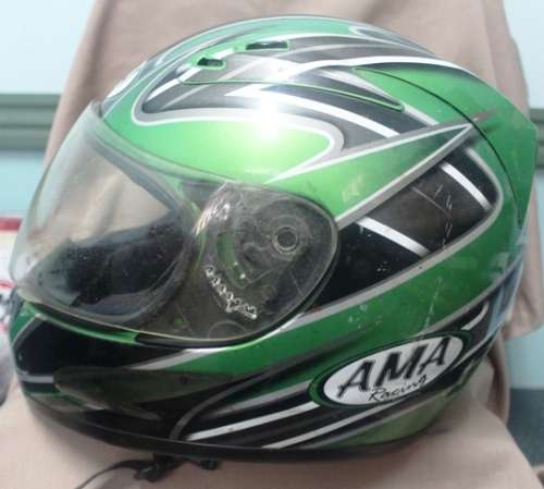 AMA Racing Helmet Green - Size unknown