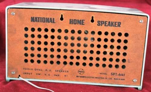 Vintage National (Panasonic) External Home Speaker Spt-641 For Transistor Radios
