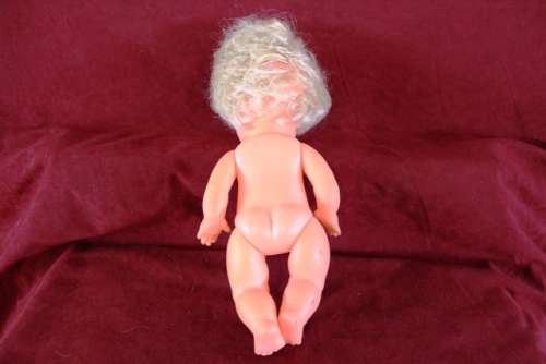 Toys - Doll +- 25cm / Blond eyes opens and close Rubber
