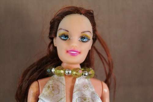Doll' s - Barbie Like Doll / Auburn hair   /  Dress   / 29cm