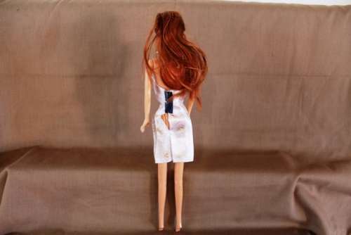 Doll' s - Barbie Like Doll / Auburn hair   /  Dress   / 29cm