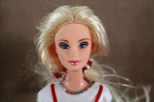 Doll' s - Barbie Like Doll / Blond hair   /  Dressed   / 29.5cm