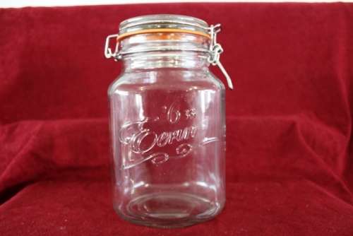 Glass Canister 19.5 cm / Eerin Vintage Mason Jar '633