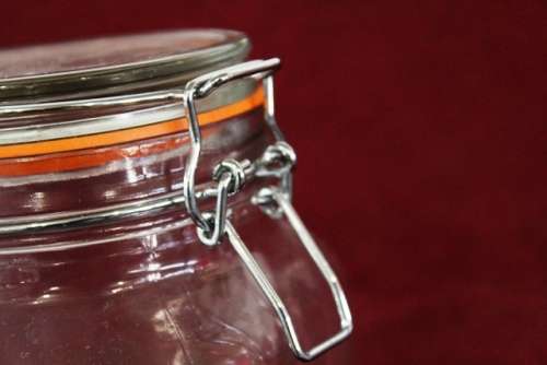Glass Canister 19.5 cm / Eerin Vintage Mason Jar '633