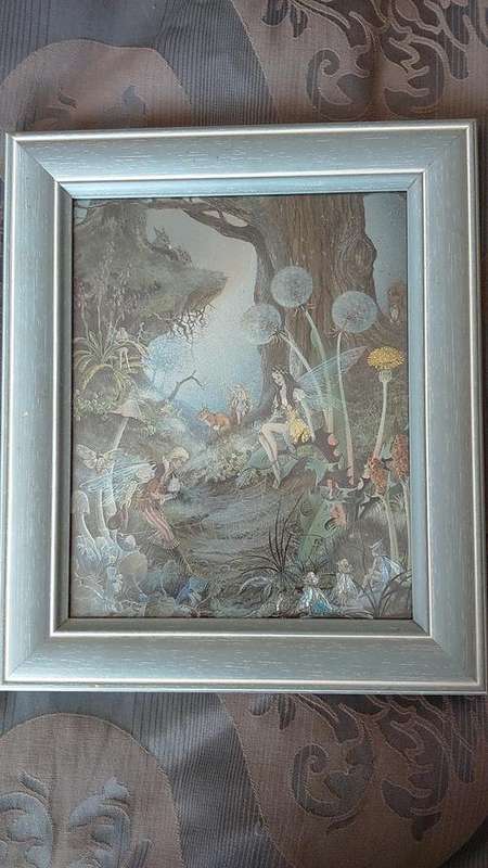 Framed print with fairies