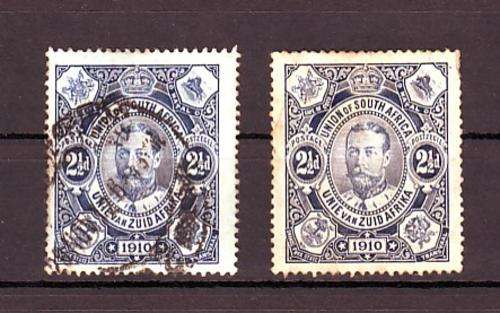 Union 1910 - George V Pair - Mint and Used
