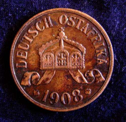 Unsual 5 Heller With Blank Reverse - German Ostafrica
