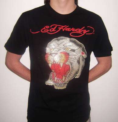 (  Large Beaded  ) Ed Hardy Men's T Shirt ( Just Inn )