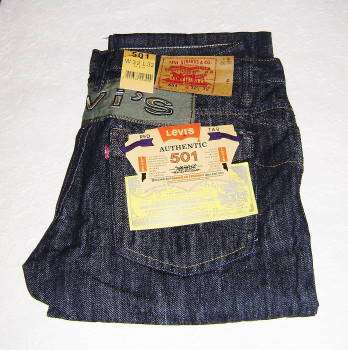 ( 34 )Just Inn - Mens Levi Freshshrunk Jeans 501 - Dark Blue