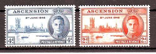 Ascension - George VI MHM Pair