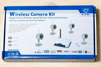 2.4Ghz Wireless Camera Kit - 4 x Night Vision, Waterproof Camera's and a 4 Channel Receiver