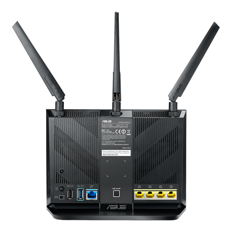 ASUS RT-AC86U AC2900 Dual-Band Wi-Fi Gigabit Fibre-Ready Gaming Router, PS5 Compatible