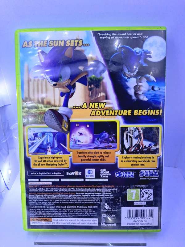 Sonic Unleashed - Classics (XBOX 360)