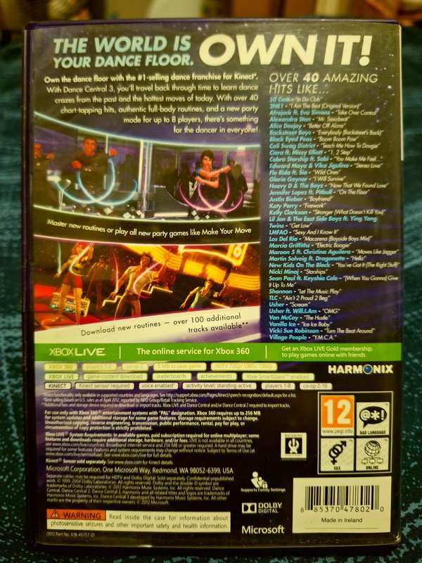 Kinect Dance Central 3 (XBOX 360)