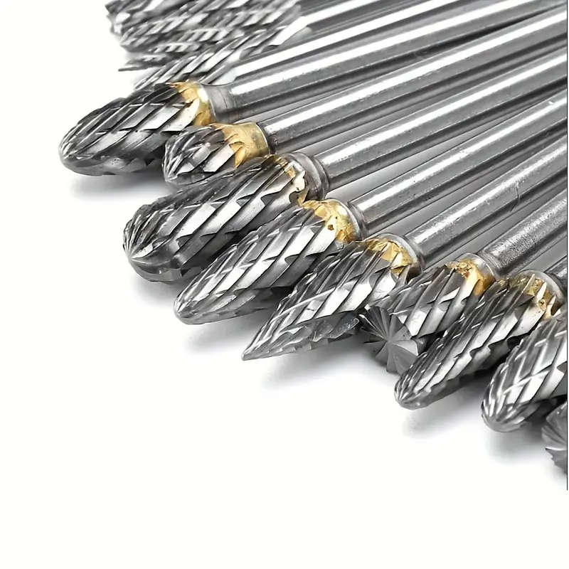 20pcs Rock Carbide Burr Set Compatible With Rotary Tool 2.54/20.32cm Shank Die Grinder Rotary Tool