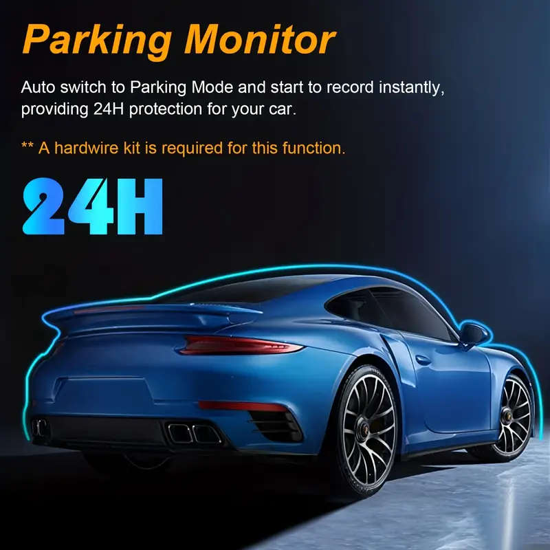 Dash Camera Front And Inside, 3.16inchdash Cam 1080P, G Sensor HD Night Vision Loop Recording