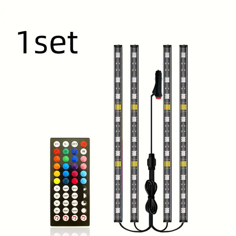 RGB Interior Car Lights, Car LED Ambient Lights, smart Interior Lights With 44-Key Remote Control