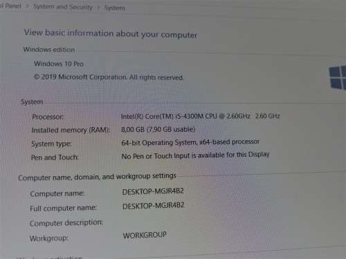 FUJITSU LIFEBOOK - E SERIES - Intel Core i5 - 256 Solid State Drive - 8 GB RAM - FHD 1902x1080p